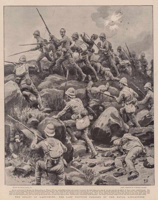 Płaskorzeźba Ladysmith, Ostatnia Pozycja Królewskich Lancasterów autorstwa Frank Dadd
