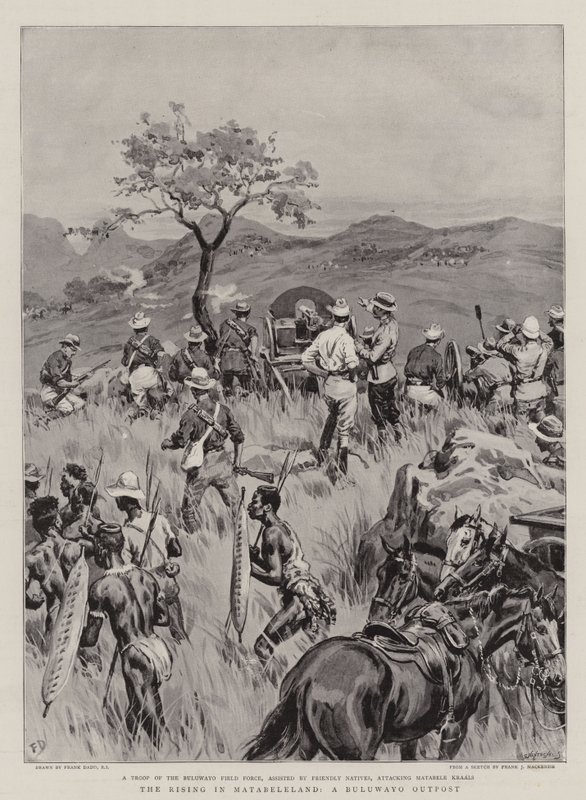 Powstanie w Matabeleland, placówka Buluwayo autorstwa Frank Dadd