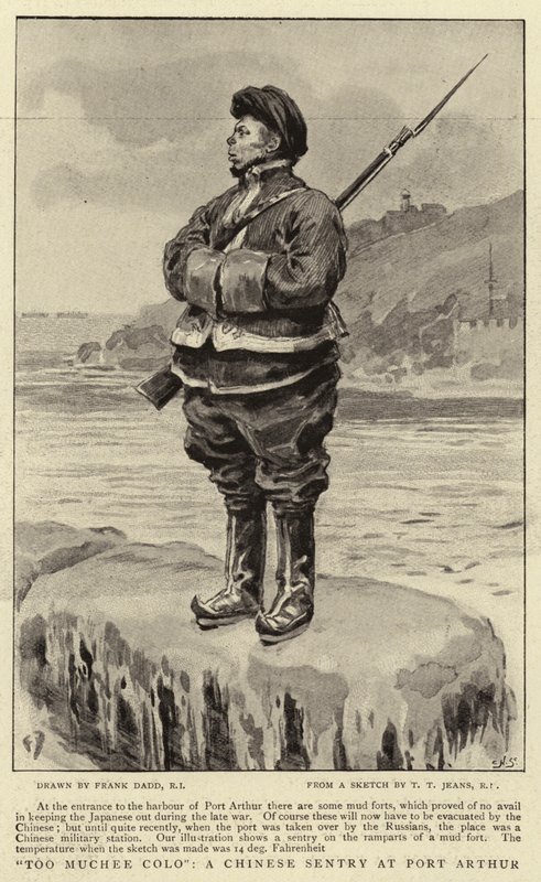 Too Muchee Colo, chiński wartownik w Port Arthur. autorstwa Frank Dadd