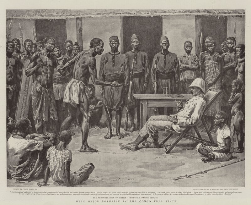 Z majorem Lothaire w Wolnym Państwie Kongo autorstwa Frank Dadd