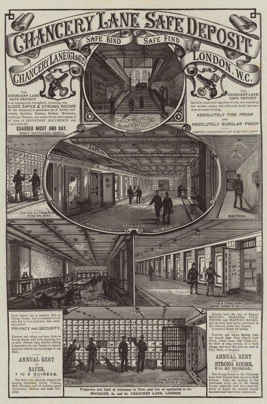 Reklama, sejf na Chancery Lane autorstwa Frank Watkins