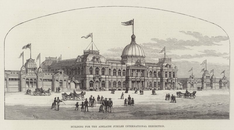 Budynek na Międzynarodową Wystawę Adelaide Jubilee autorstwa Frank Watkins