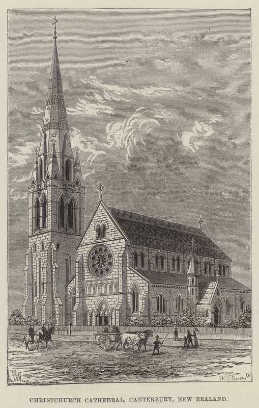 Katedra w Christchurch, Canterbury, Nowa Zelandia autorstwa Frank Watkins
