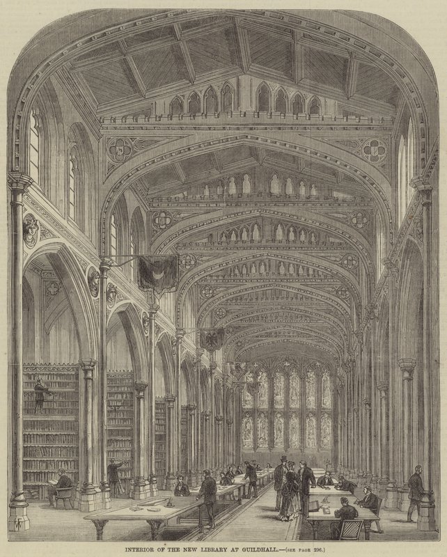 Wnętrze Nowej Biblioteki w Guildhall autorstwa Frank Watkins
