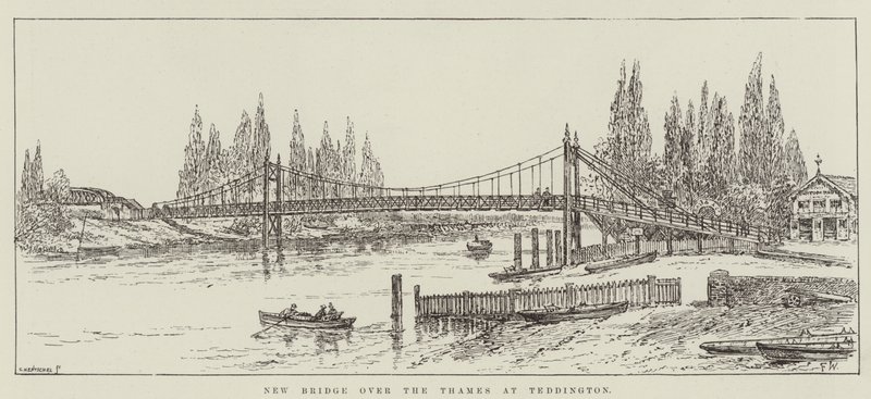 Nowy most nad Tamizą w Teddington autorstwa Frank Watkins