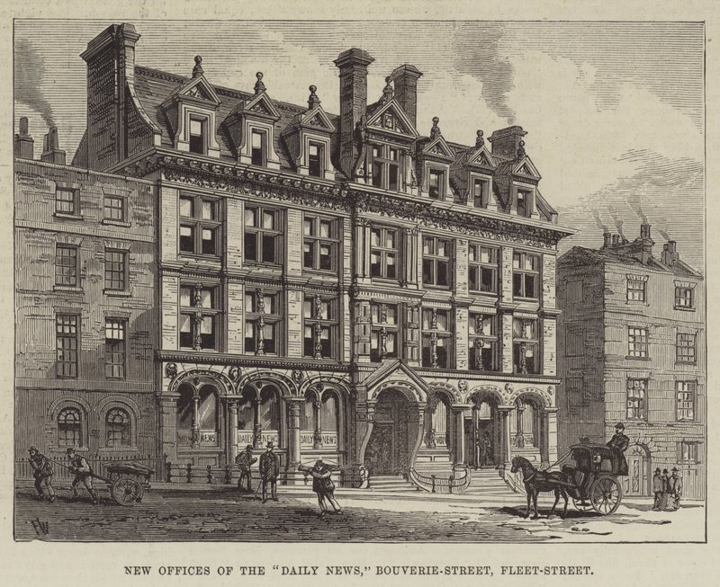 Nowe biura dzienników, Bouverie-Street, Fleet-Street autorstwa Frank Watkins