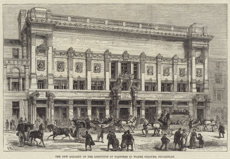 Nowa Galeria Instytutu Malarstwa Akwarelowego, Piccadilly autorstwa Frank Watkins