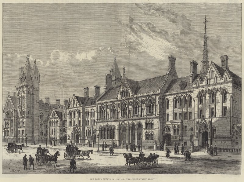 Royal Courts of Justice, Carey-Street Front autorstwa Frank Watkins