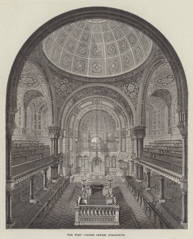 Synagoga żydowska w Zachodnim Londynie autorstwa Frank Watkins
