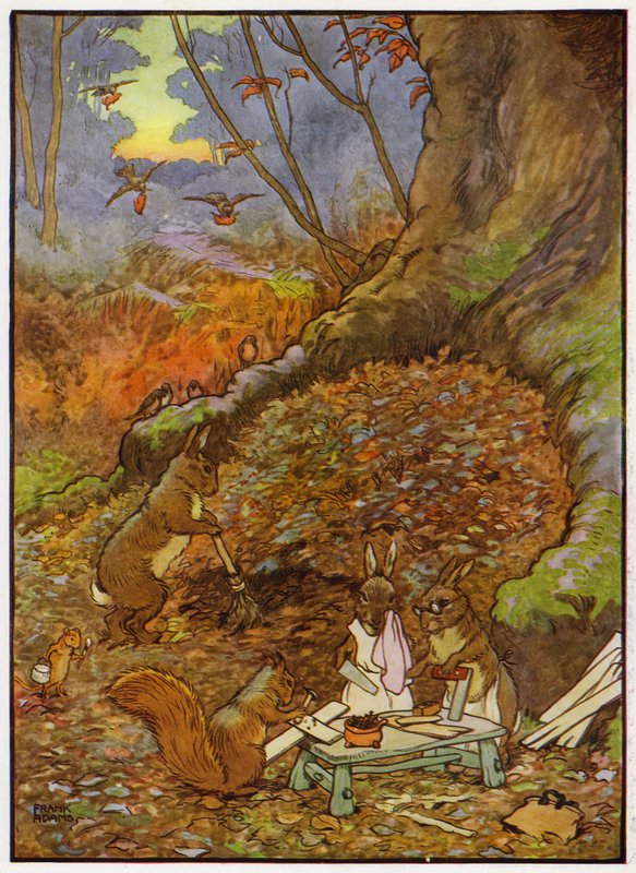 Ilustracja do Babes in the Wood (kolor lito) autorstwa Frank Adams