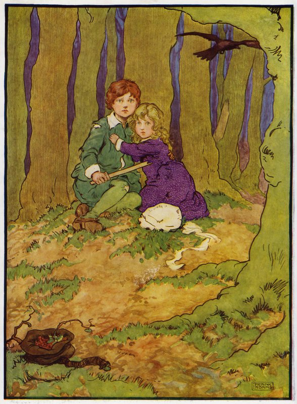 Ilustracja do Babes in the Wood (kolor lito) autorstwa Frank Adams