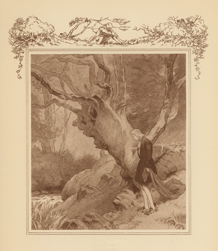 Ilustracja do Elegii Graya (kolorowa litografia) autorstwa Frank Adams