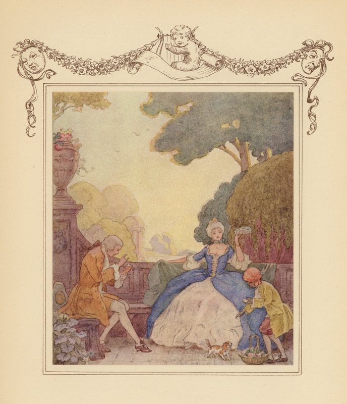 Ilustracja do Elegii Graya (kolorowa litografia) autorstwa Frank Adams