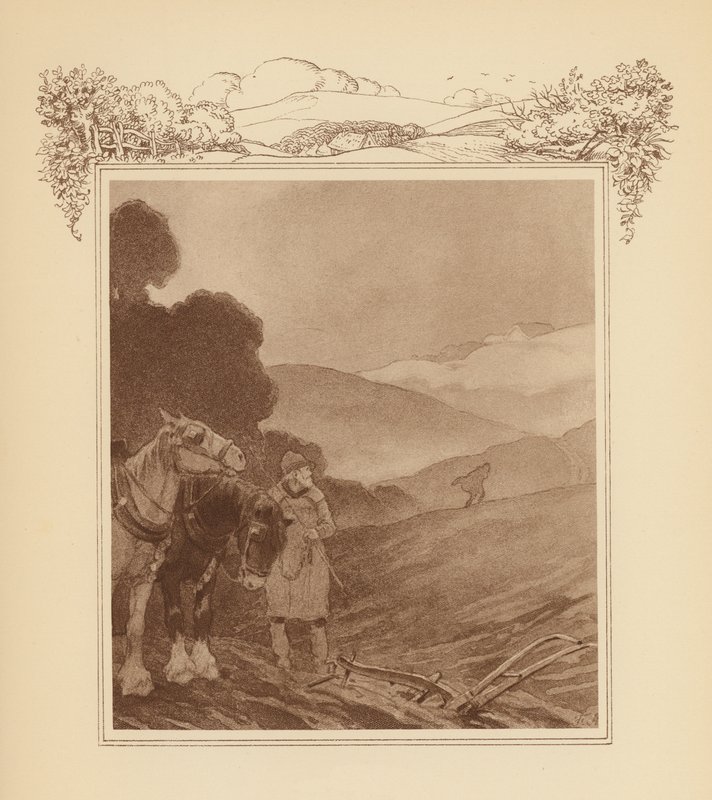 Ilustracja do Elegii Graya (kolorowa litografia) autorstwa Frank Adams