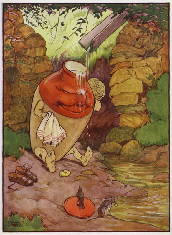 Ilustracja do starej damy kłusa i jej świni (kolor lito) autorstwa Frank Adams