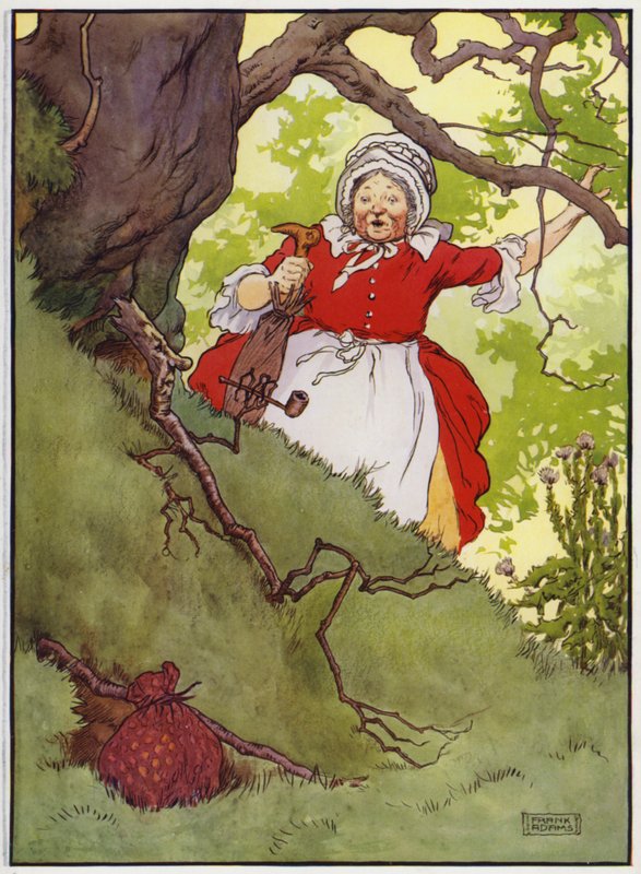Ilustracja do starej damy kłusa i jej świni (kolor lito) autorstwa Frank Adams