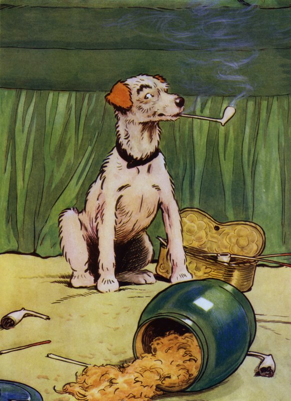 Ilustracja do Starej Matki Hubbard (kolor lito) autorstwa Frank Adams