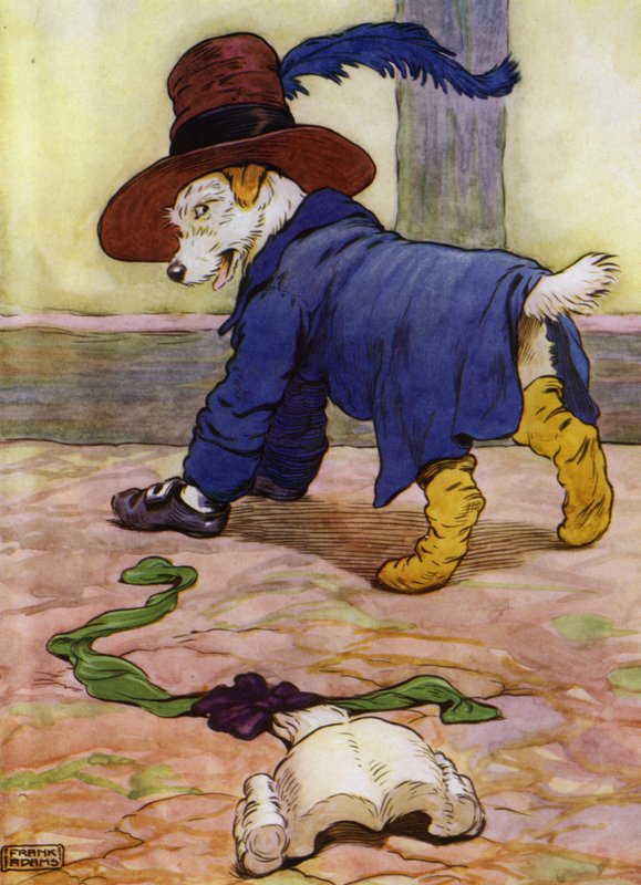 Ilustracja do Starej Matki Hubbard (kolor lito) autorstwa Frank Adams