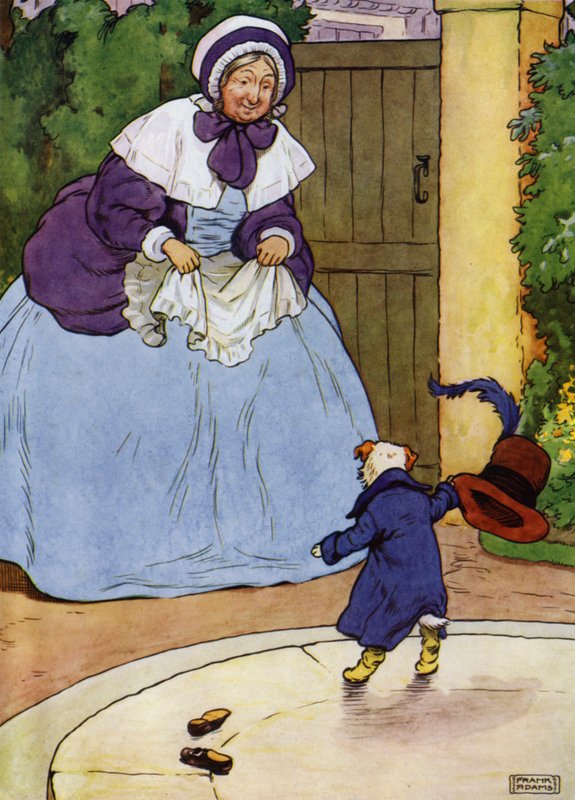 Ilustracja do Starej Matki Hubbard (kolor lito) autorstwa Frank Adams