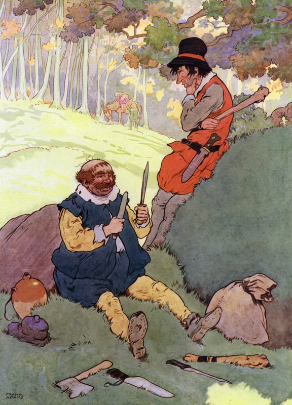 Ilustracja do The Babes in the Wood (kolor lito) autorstwa Frank Adams
