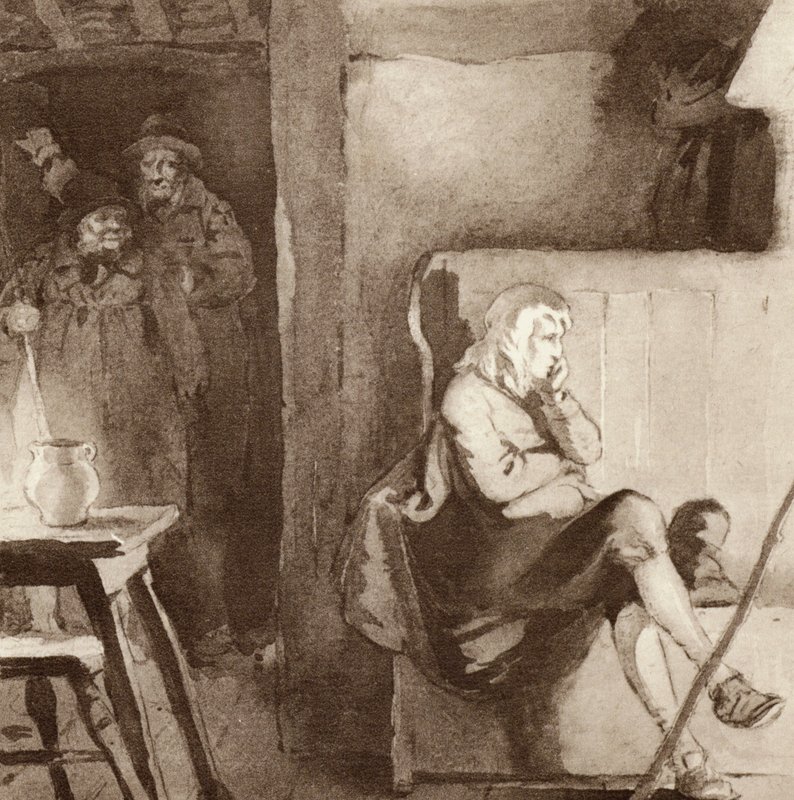 Ilustracja do The Scholar-Gipsy autorstwa Matthew Arnolda (kolor lito) autorstwa Frank Adams