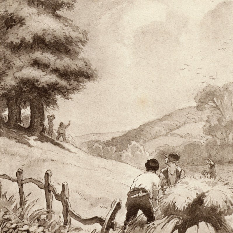 Ilustracja do The Scholar-Gipsy autorstwa Matthew Arnolda (kolor lito) autorstwa Frank Adams