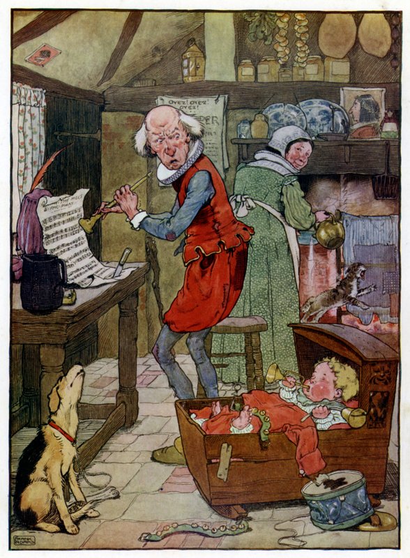 Ilustracja do „Historii syna Toma Dudziarza” (kolor lito) autorstwa Frank Adams