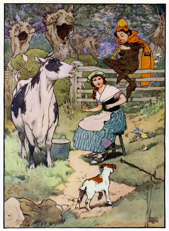 Ilustracja do „Historii syna Toma Dudziarza” (kolor lito) autorstwa Frank Adams