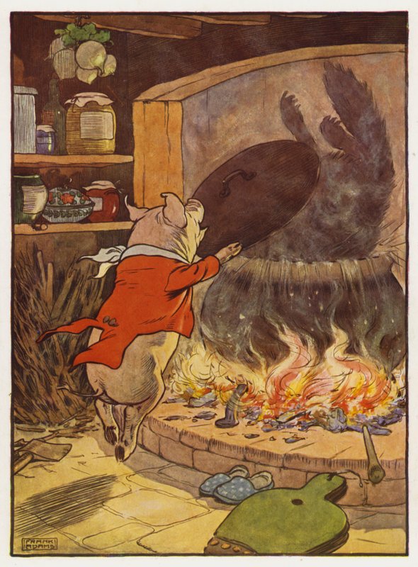 Ilustracja do trzech małych świnek autorstwa Frank Adams