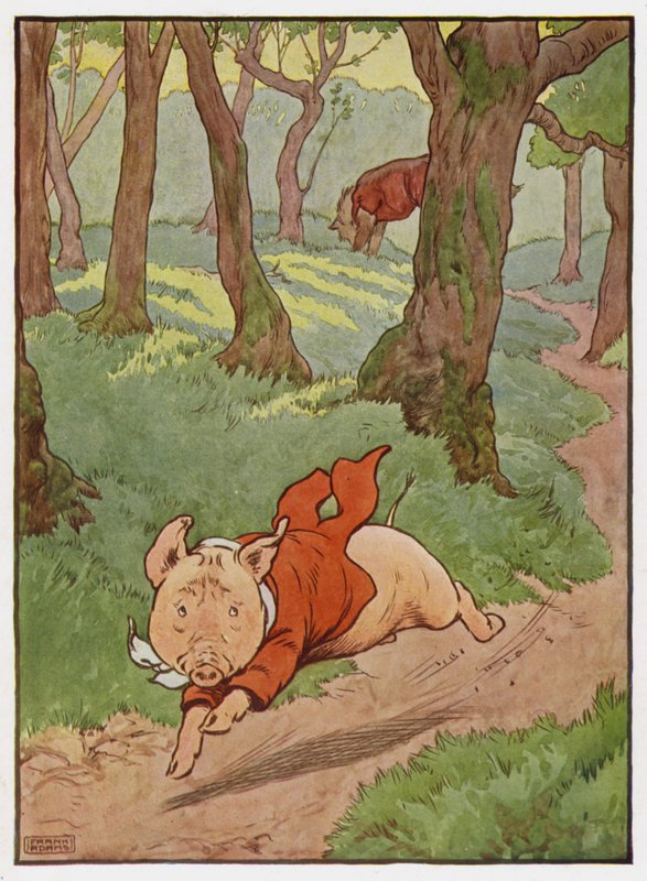 Ilustracja do trzech małych świnek autorstwa Frank Adams