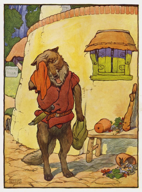 Ilustracja do trzech małych świnek autorstwa Frank Adams