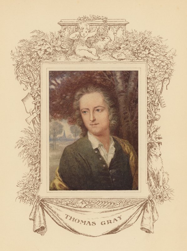 Portret poety Thomasa Graya (kolorowa litografia) autorstwa Frank Adams