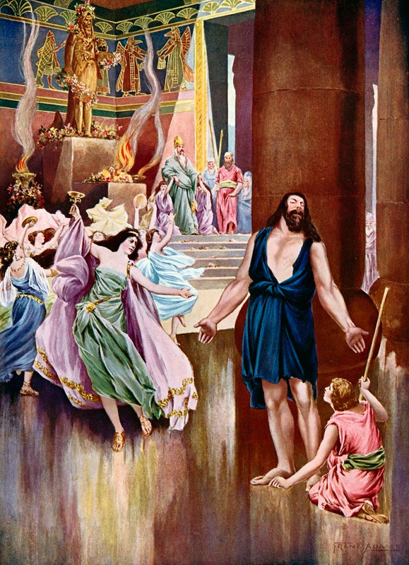 Samson i Dalila, Ostatni akt ostatnia scena autorstwa Frank Adams