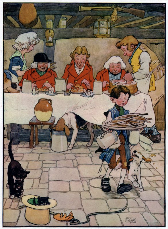 Trzech wesołych myśliwych (litografia kolorowa) autorstwa Frank Adams