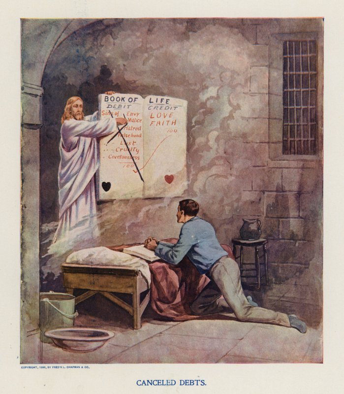 Anulowane długi (druk kolorowy) autorstwa Frank Beard