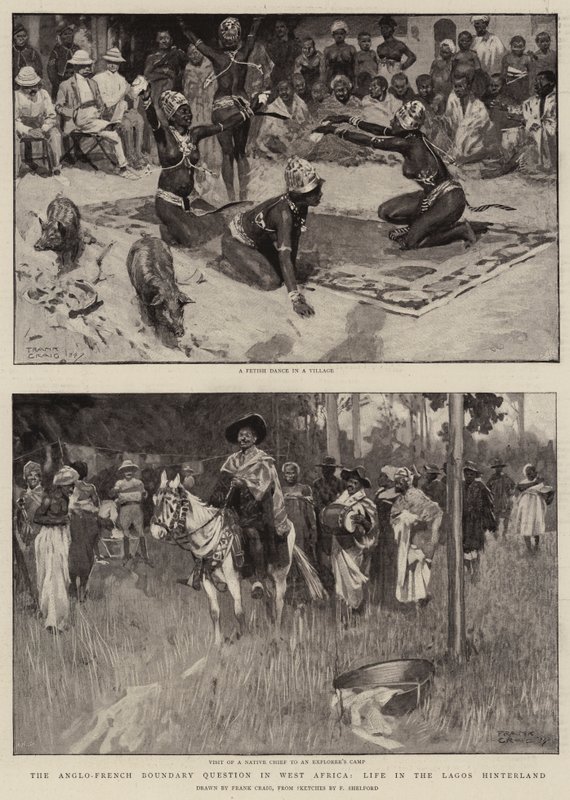Anglo-francuska kwestia graniczna w Afryce Zachodniej, życie w Lagos Hinterland autorstwa Frank Craig