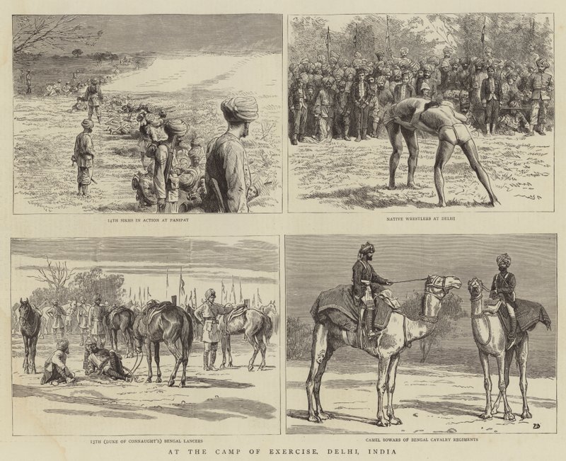 W obozie ćwiczeń, Delhi, Indie autorstwa Frank Dadd