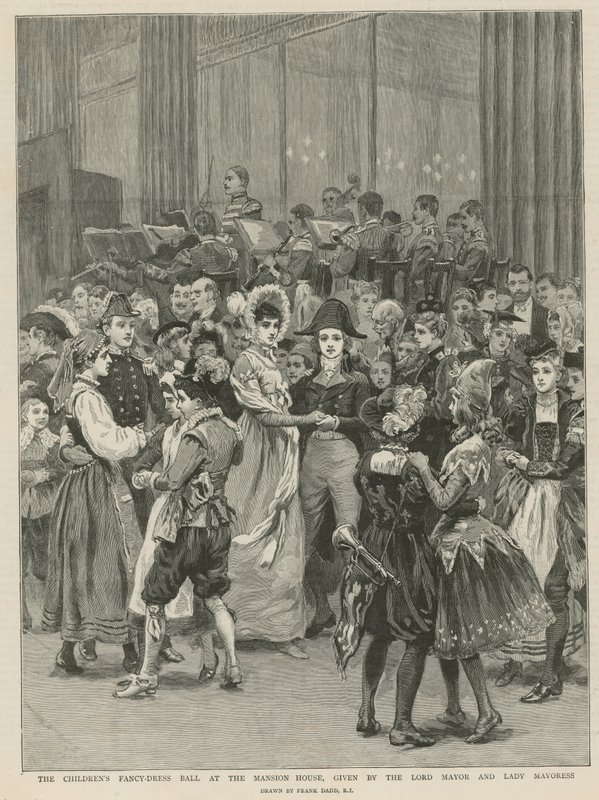 Bal przebierańców dla dzieci w Dworku (grafika) autorstwa Frank Dadd