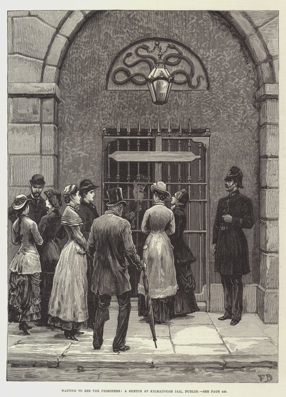 Czekam na więźniów, szkic w więzieniu Kilmainham w Dublinie autorstwa Frank Dadd