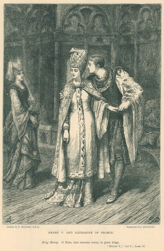 Ilustracja do króla Henryka V . Szekspira autorstwa Frank Dicksee