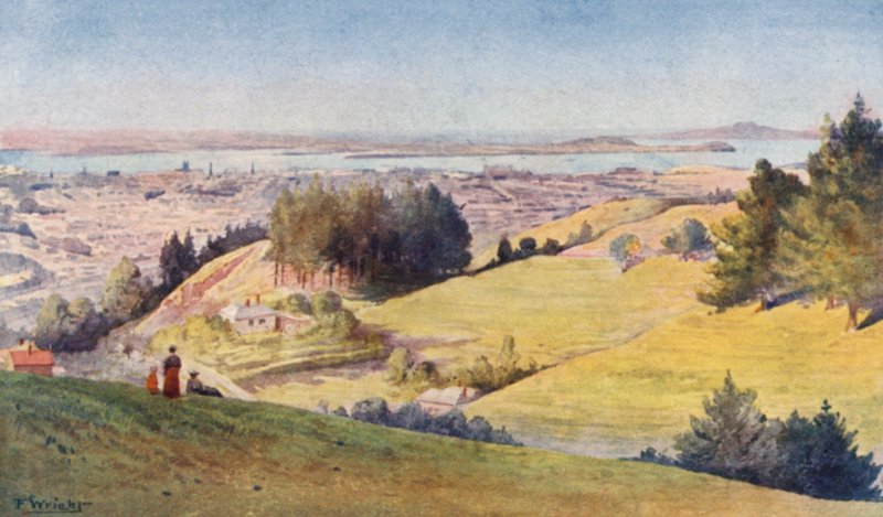 Nowa Zelandia: Auckland (druk kolorowy) autorstwa Frank H Wright