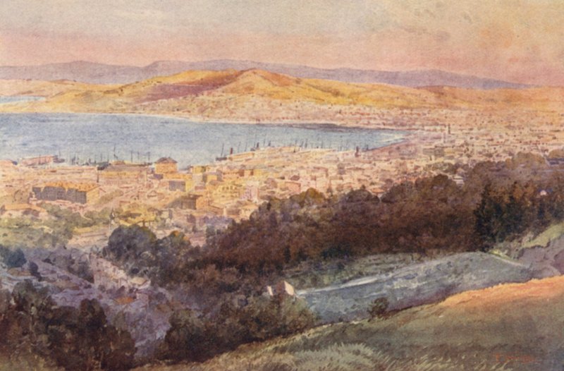 Nowa Zelandia: Wellington (druk kolorowy) autorstwa Frank H Wright