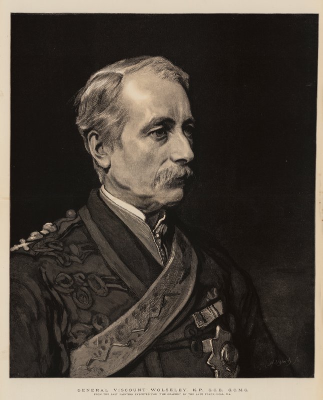 Generał Viscount Wolseley, KP, GCB, GCMG autorstwa Frank Holl