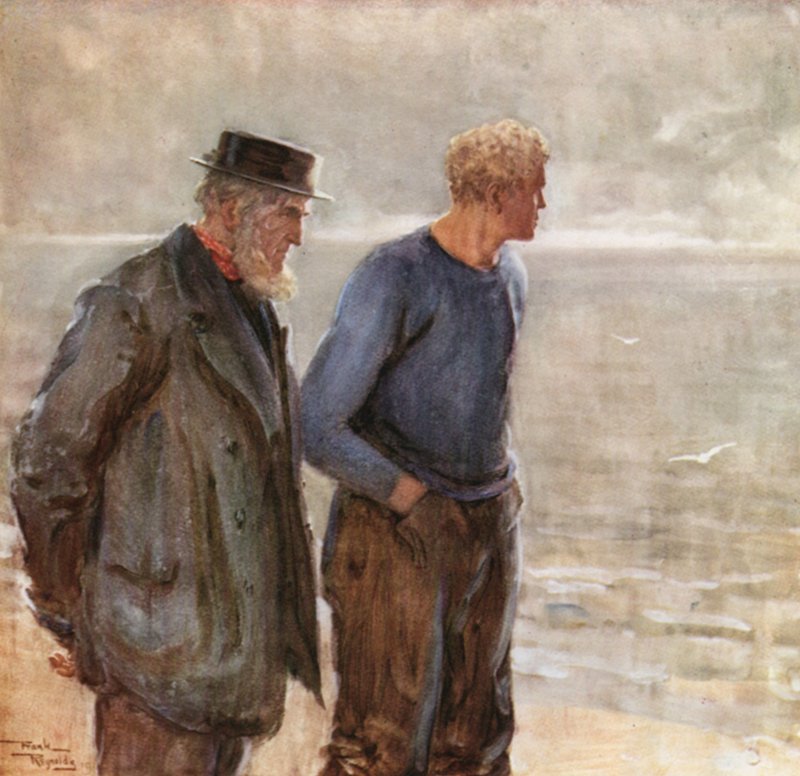 Pan Peggotty i szynka (kolorowa litografia) autorstwa Frank Reynolds