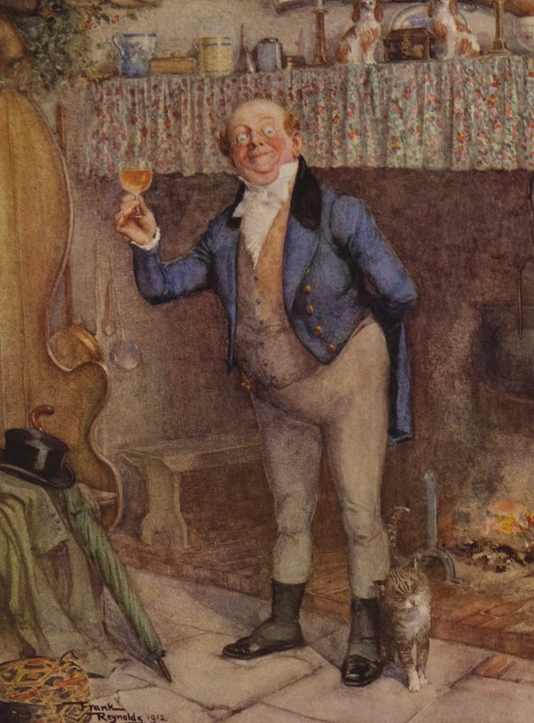 Pan Pickwick (kolorowa litografia) autorstwa Frank Reynolds