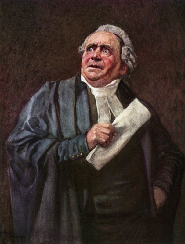 Pan Sierżant Buzfuz (kolorowa litografia) autorstwa Frank Reynolds