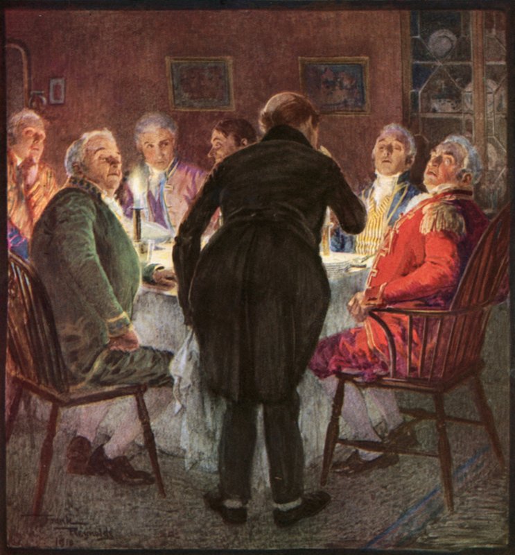 Sam Weller bierze udział w Select Soiree (kolorowa litografia) autorstwa Frank Reynolds