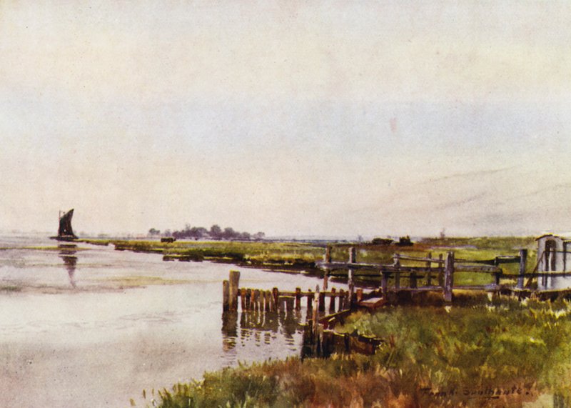 Norfolk Broads: Breydon Rond (kolor lito) autorstwa Frank Southgate