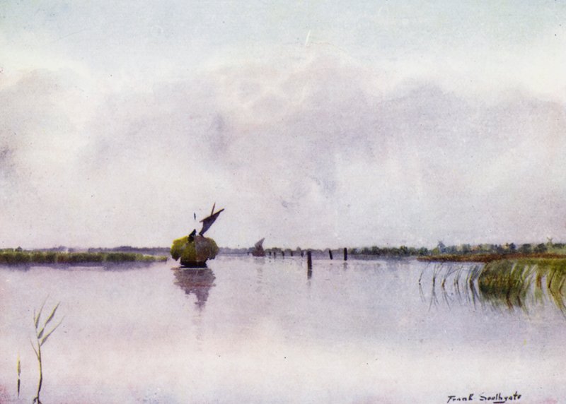 Norfolk Broads: Hay-Boat na Hickling Broad autorstwa Frank Southgate