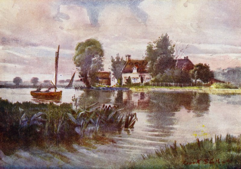Norfolk Broads: Horning Ferry (kolor lito) autorstwa Frank Southgate